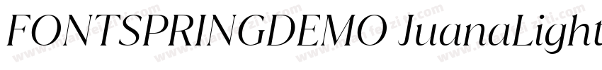 FONTSPRINGDEMO JuanaLightRegular字体转换
